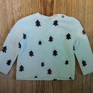 Charming Tree Print Long Sleeve Kids Sweater